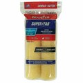 Wooster 6-1/2" Mini Paint Roller Cover, 3/8" Nap Nap, Knit Fabric, 2 PK RR300